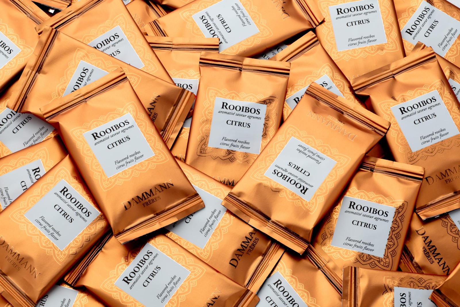 Dammann Freres Sachets, Rooibos Citrus Tea Bags, Premium Gourmet, Notes of Le…
