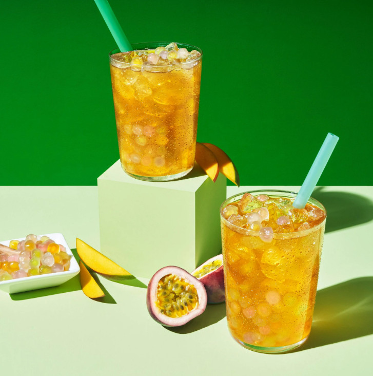 Yulu Foods Instant Boba Passion Fruit, Bubble Tea Kit, 3 Drinks