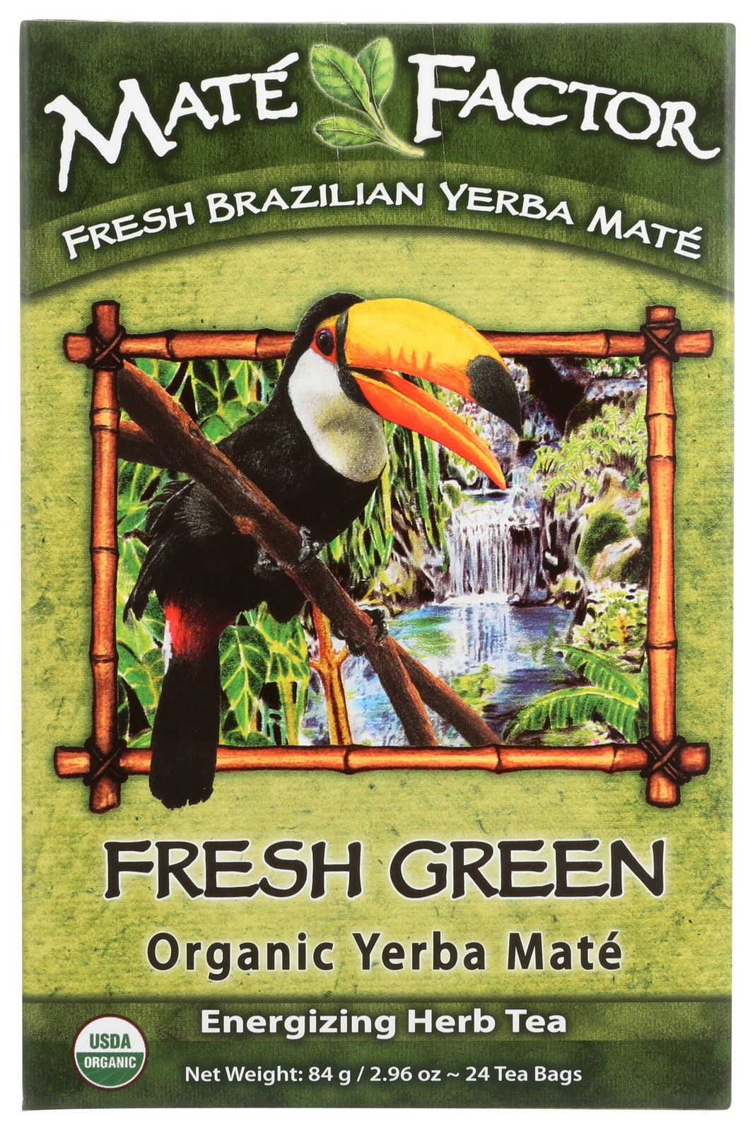 Mate Factor Fresh Green Organic Yerba Tea Bags 24 Count 3 Pack