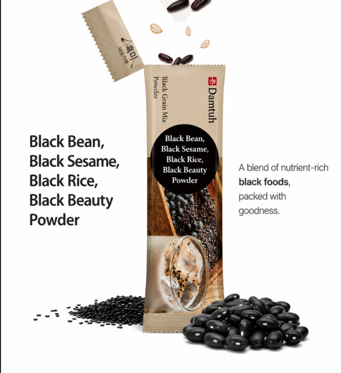Damtuh black bean black sesame black rice misugaru korean grain latte K-food