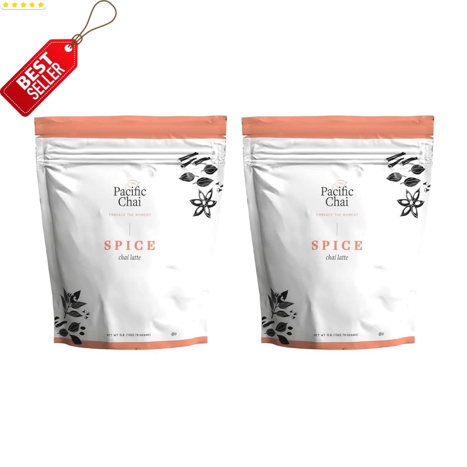 Instant Chai Latte Powder 48Oz Canister Spice Mix 2 Pack US