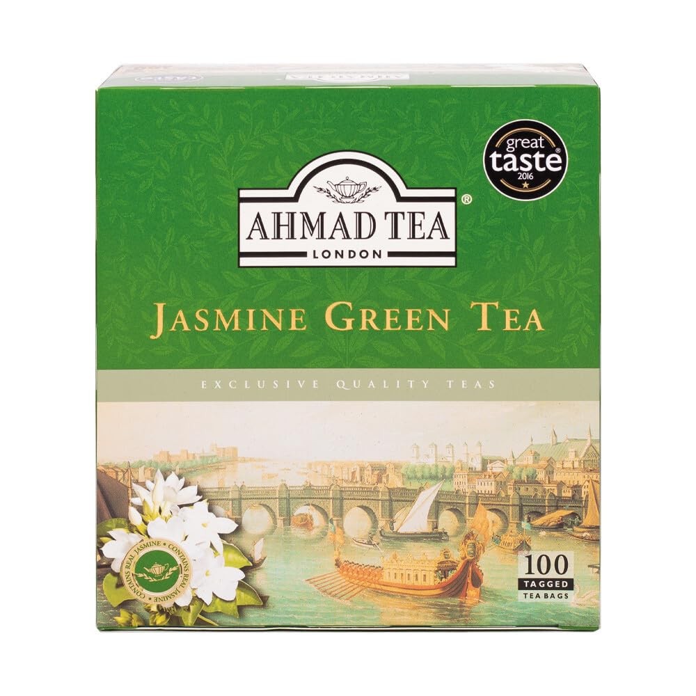 Ahmad Tea Jasmine Romance Green Tea 100 Count Delicious Antioxidant Brew
