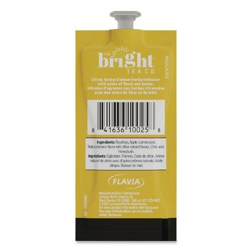 Flavia The Bright Tea Co. Lemon Herbal Tea Freshpack, 100/Carton