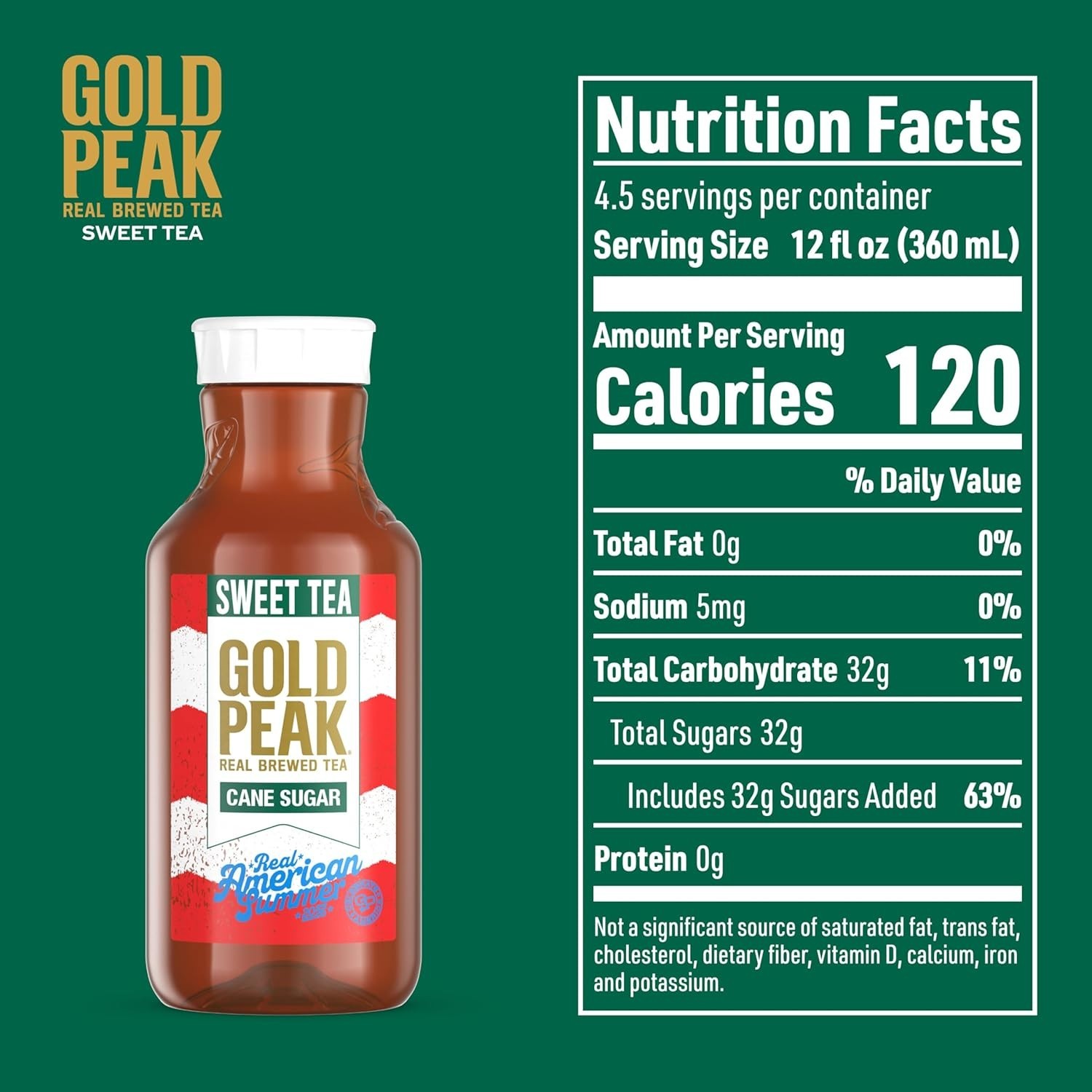 Refreshing Sweet Tea, 52 fl oz – Preservative-Free & Low Caffeine Delight