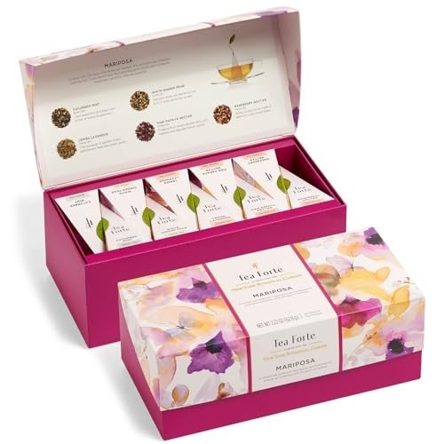 Premium Tea Gift Set Sampler – 20 Assorted Blends, Individually Wrapped Infuser