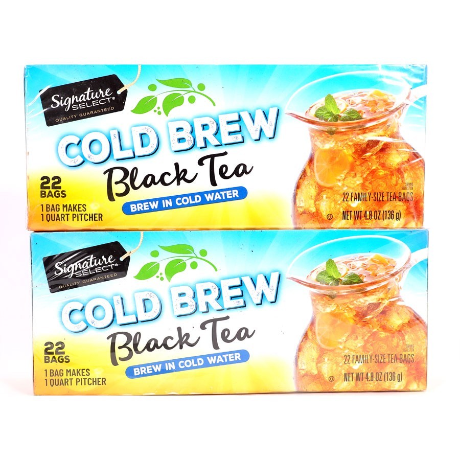 Signature Select Cold Brew Black Tea 22 Bags Family Sized (2 Boxes) BB: 10/2025