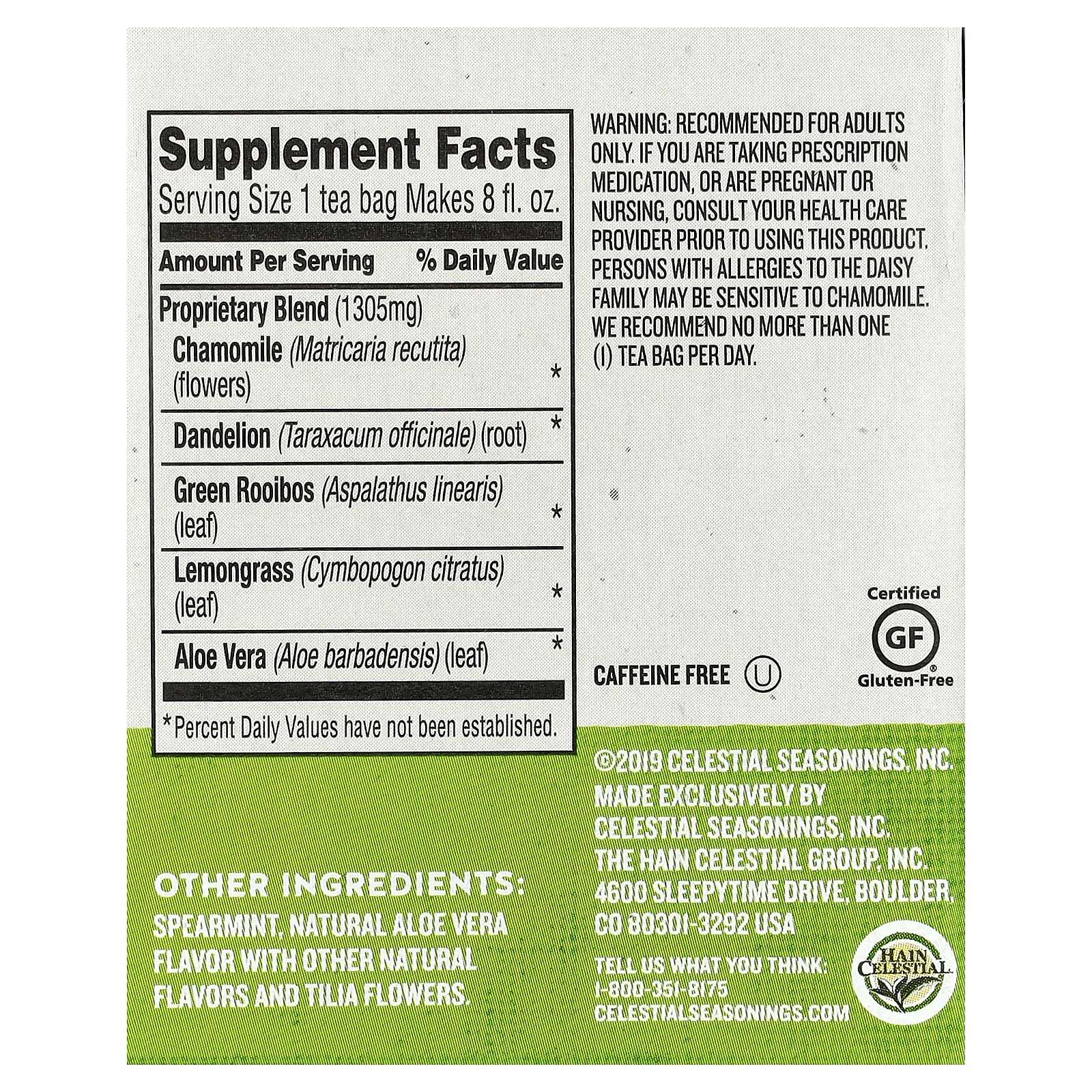Sleepytime® Detox, Wellness Tea, Caffeine Free, 20 Tea Bags, 1.2 oz (35 g)