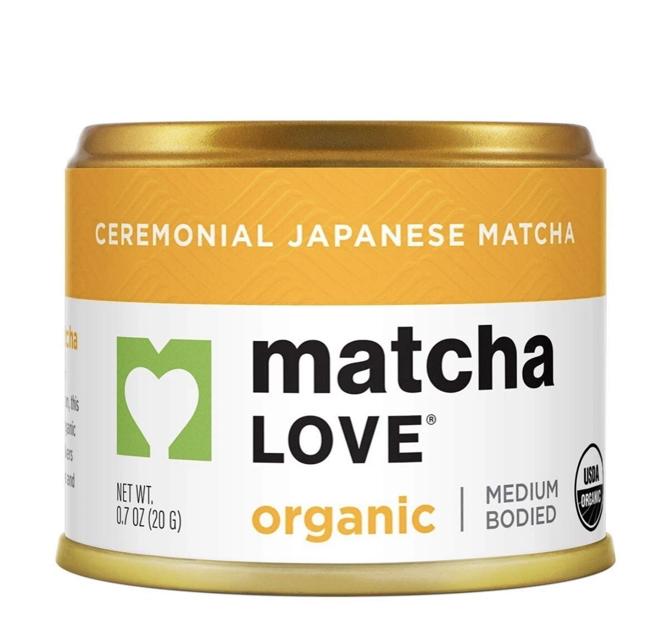 Matcha Love Organic Ceremonial Japanese Matcha Green Tea 0.7 Ounce Canister