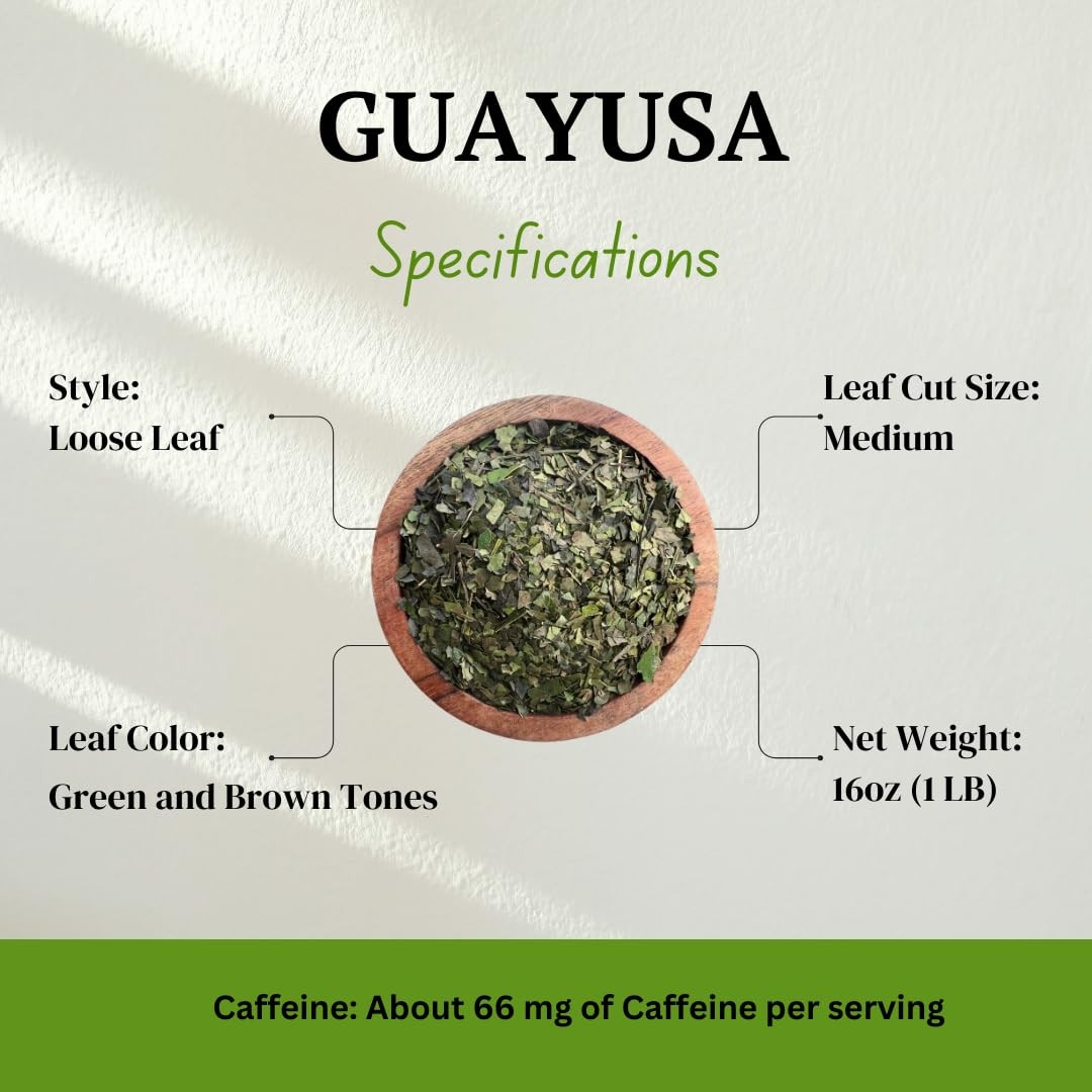 Guayusa Loose Leaf Tea by PACHA | 66mg Caffeine | Naturally High in Antioxida…