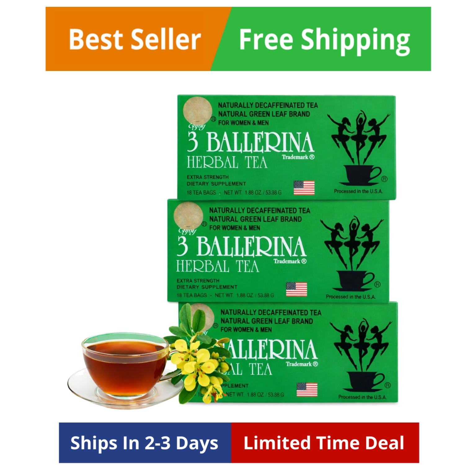 TEA DIETERS DRINK EXTRA STRENGTH, 1.88oz 18 Count3 BOXES