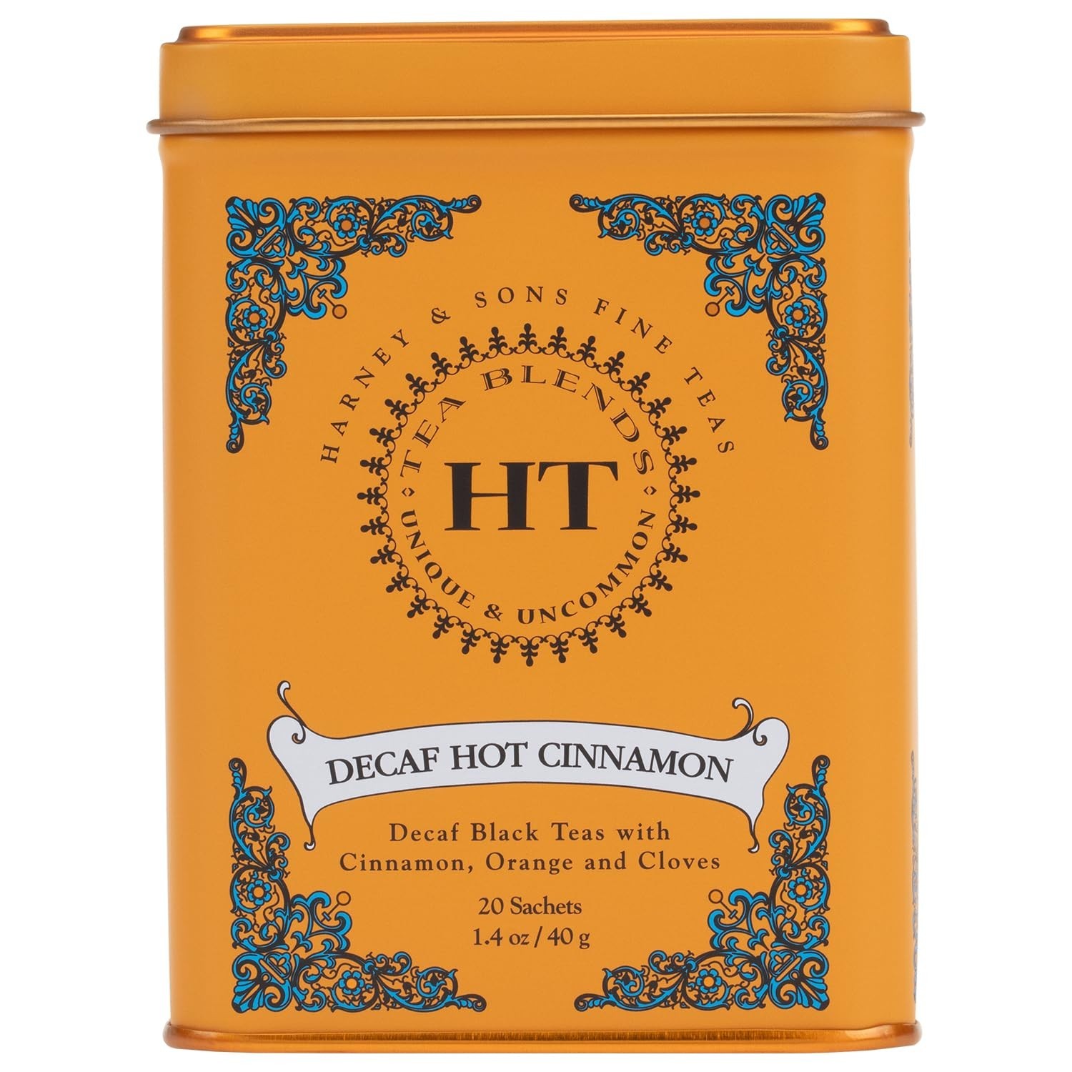 Stress Relief with Harney and Sons Decaf Hot Cinnamon Tea – Pack of 20 Sachets