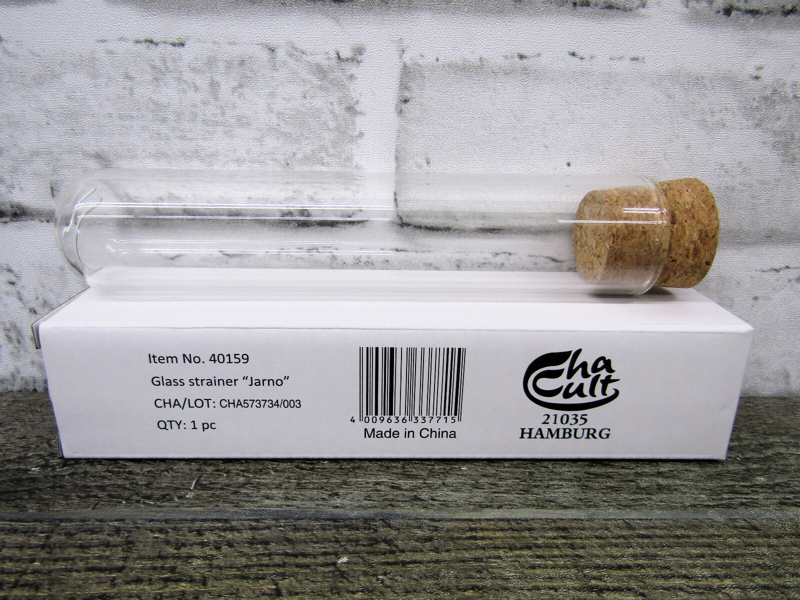 22 New Cha Cult “Jarno” Borosilicate Glass Strainer Tea Infuser Stopper 40159