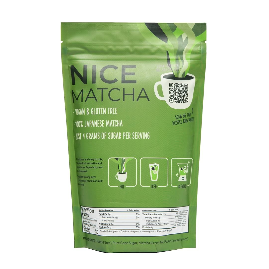 Two Leaves and a Bud Nice Matcha Sweetened Latte Blend, Japanese Matcha Latte…