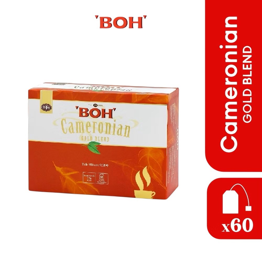 BOH Plantation Cameronian Gold Blend Tea Foil Sealed Malaysia ( 60 teabags )