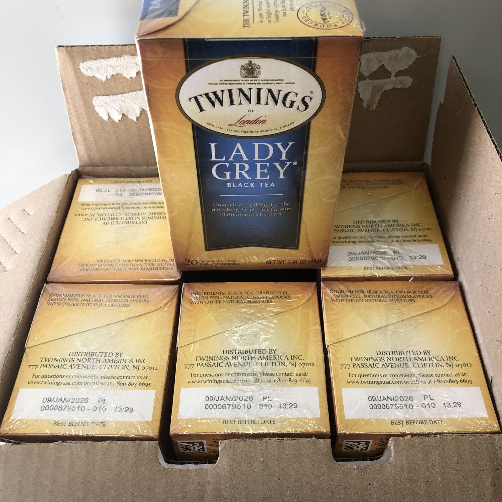 120 Bags Twinings Lady Grey Black Tea 6 Cartons of 20