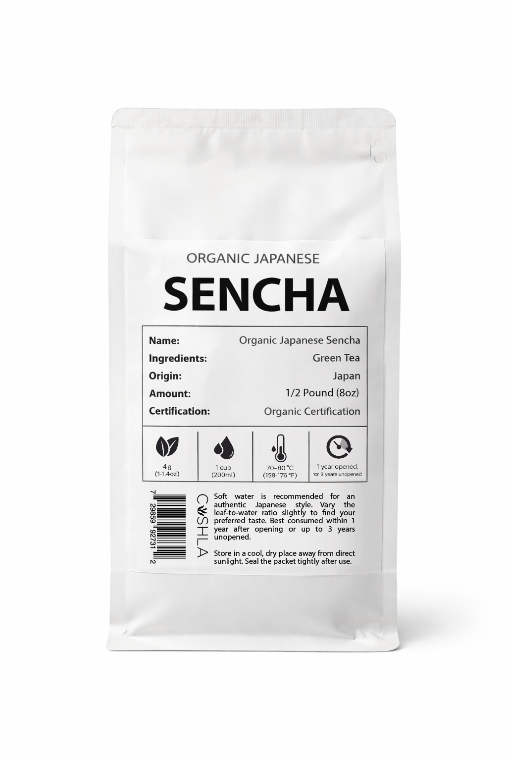 Japanese Organic Sencha Green Tea Loose Leaf Kagoshima Japan – 1/2 Pound – 8oz