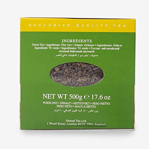 Ahmad Tea Green Tea, Gunpowder Loose 500 gram (Pack of 1),