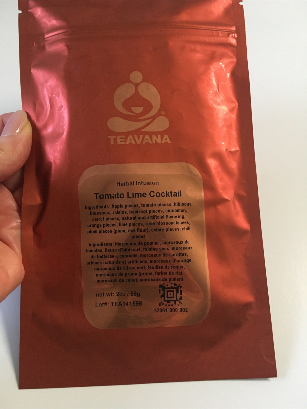 New Teavana Tomato Lime Cocktail 2 Ounces loose herbal tea leaf