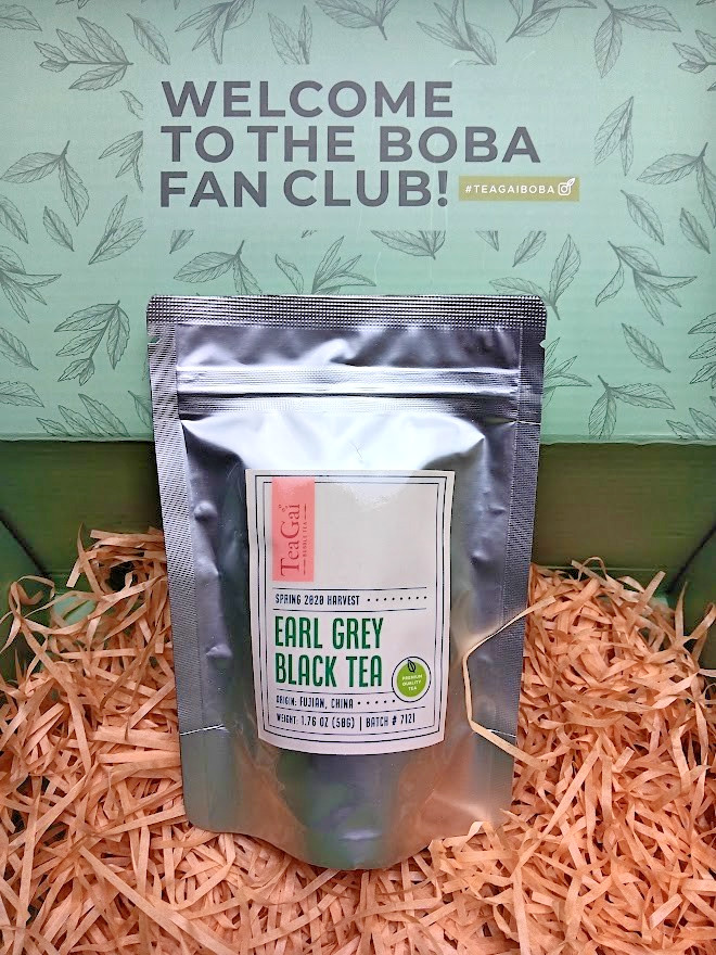 TeaGal Bubble Tea Kit w/ 4 Reusable Straws Earl Grey Black Jasmine Green