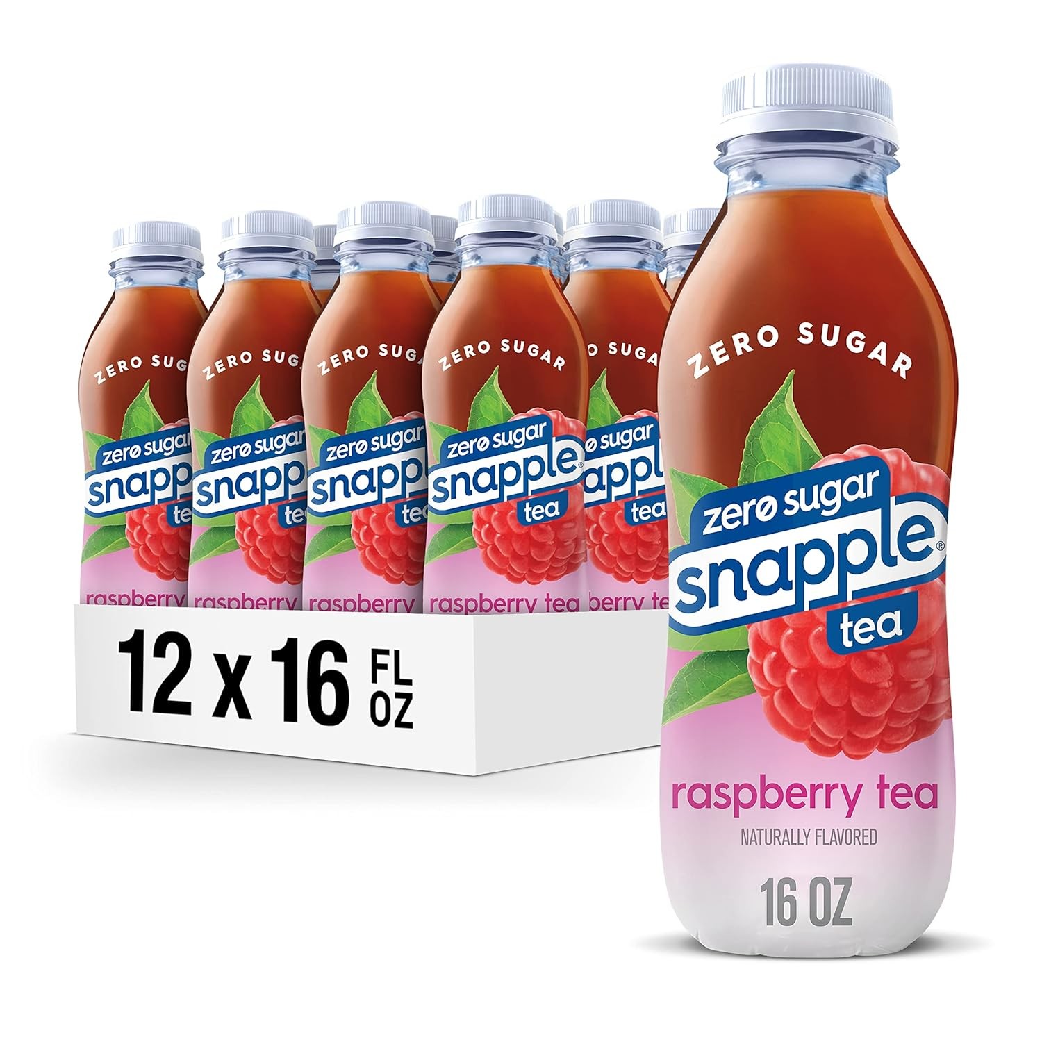Zero Sugar Peach Tea 16 fl oz recycled plastic bottle Pack of 12