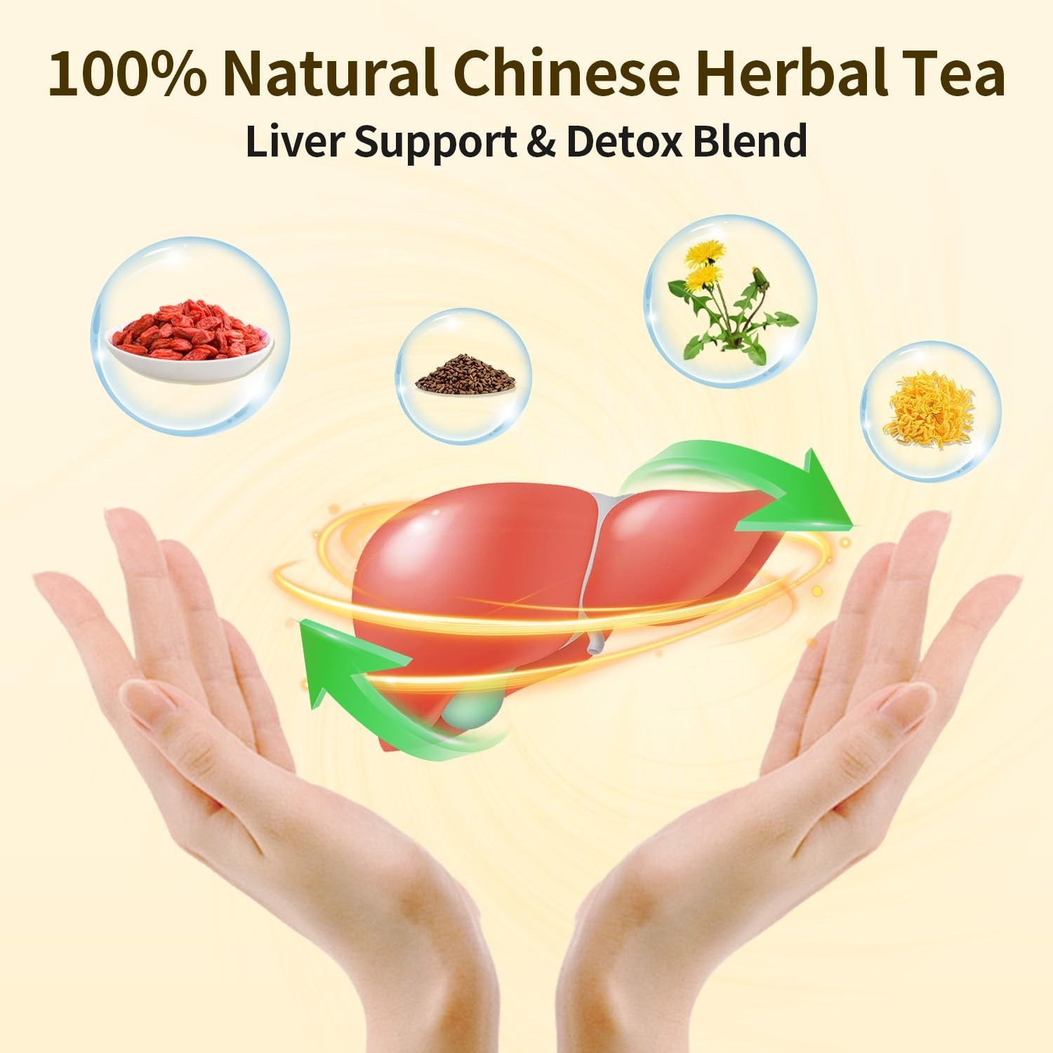 Organic Dandelion Goji Berry Tea Bags Kidney Liver Detox Eye Health Support 120g