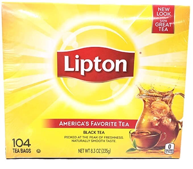 Lipton Natural Black Tea Ready-To-Go Bags Serve Hot or Cold, 104 Count