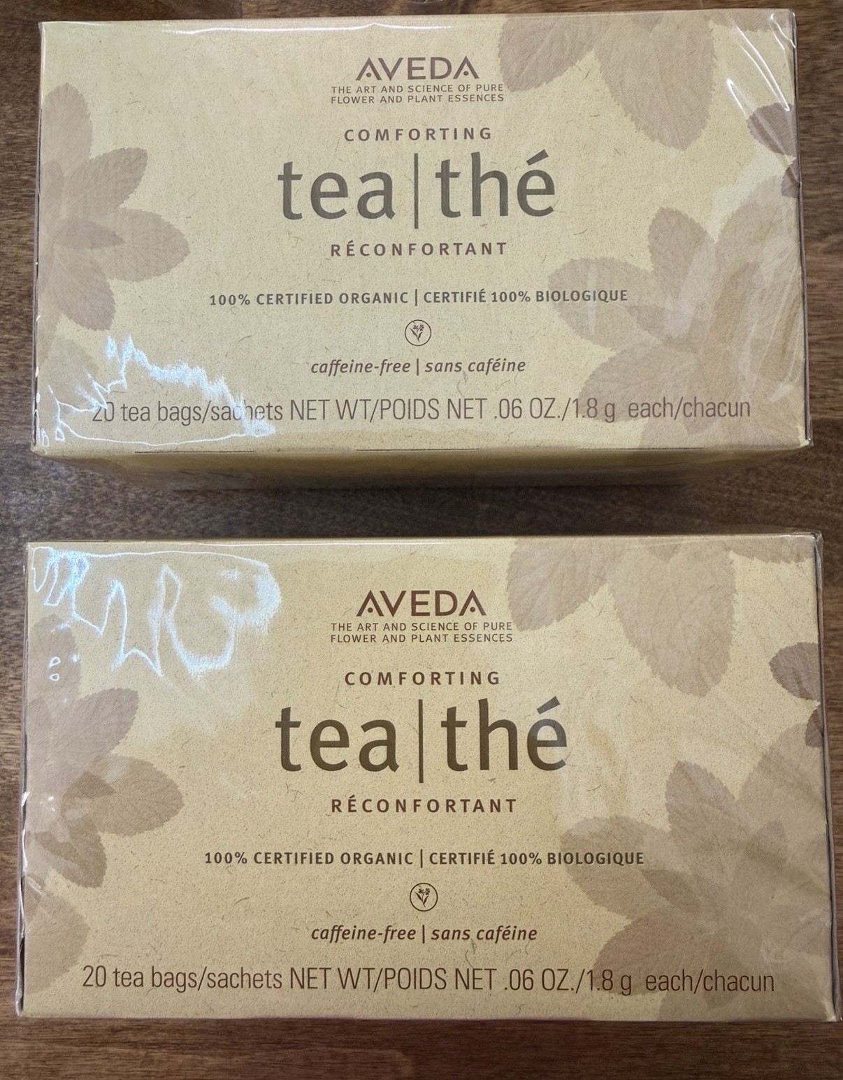 Aveda Comforting Tea Bags (20/box) X 2 Boxes (40 Total) New & Fresh, Exp 12/28