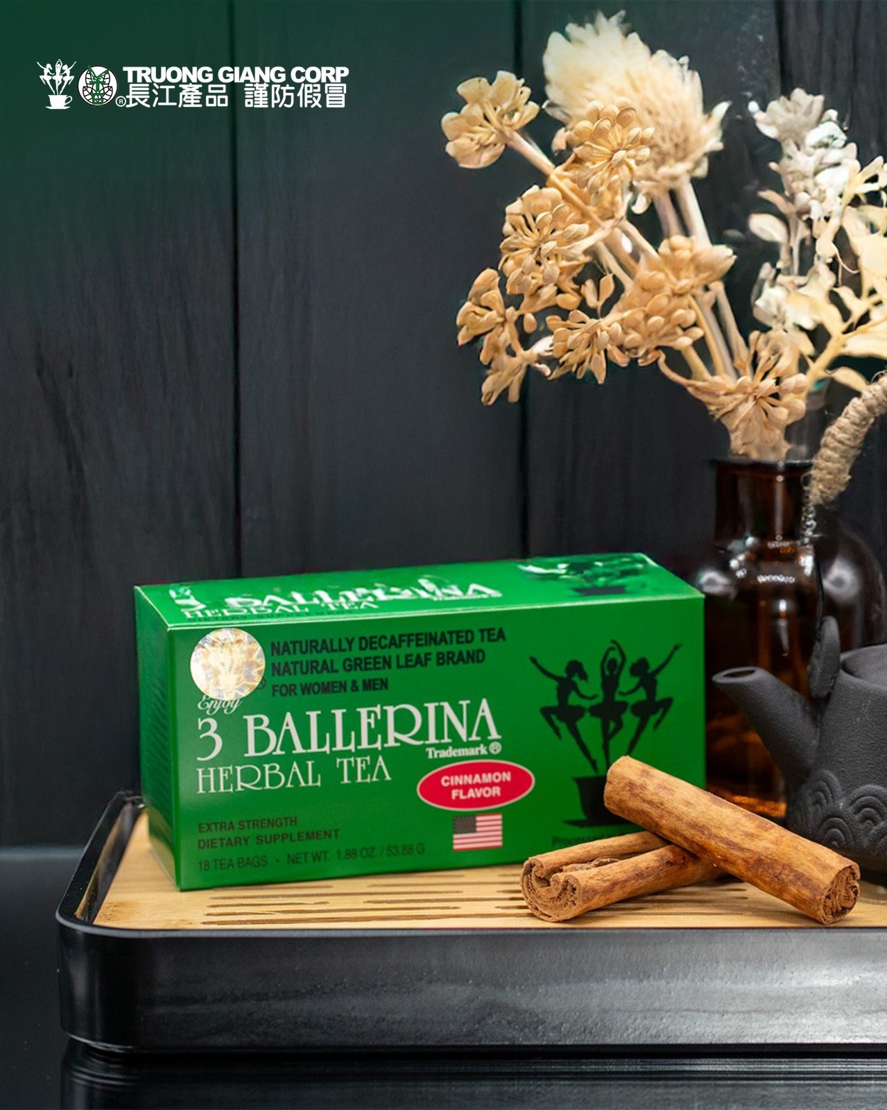 3 Ballerina Herbal Detox Tea- Cinnamon Flavor