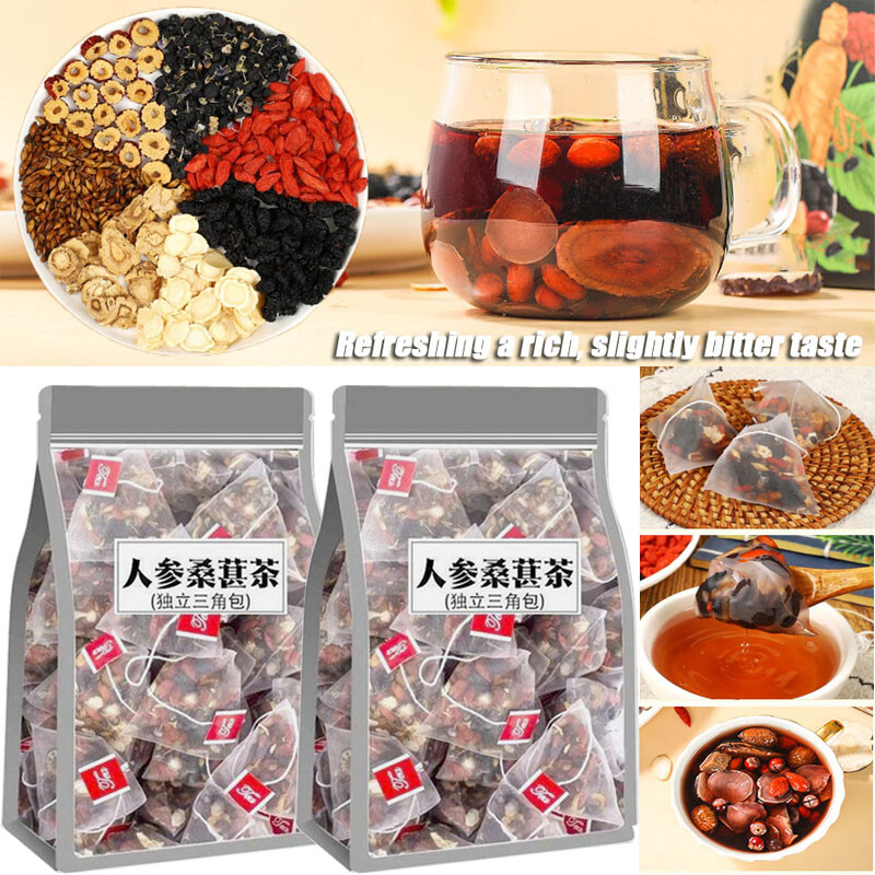 60 Bags /3box Ginseng Five Treasure Tea – Kidney Support, Red Date Herbal Blend