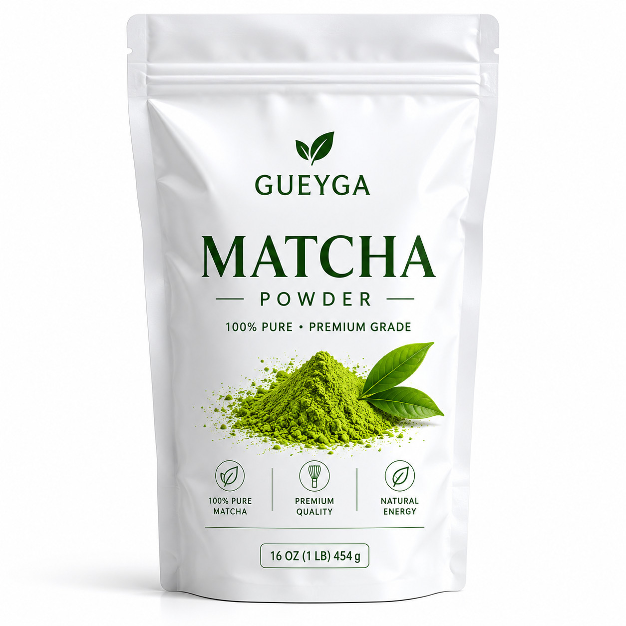 GUEYGA Premium Pure Matcha Green Tea Powder | 454g (1LB)