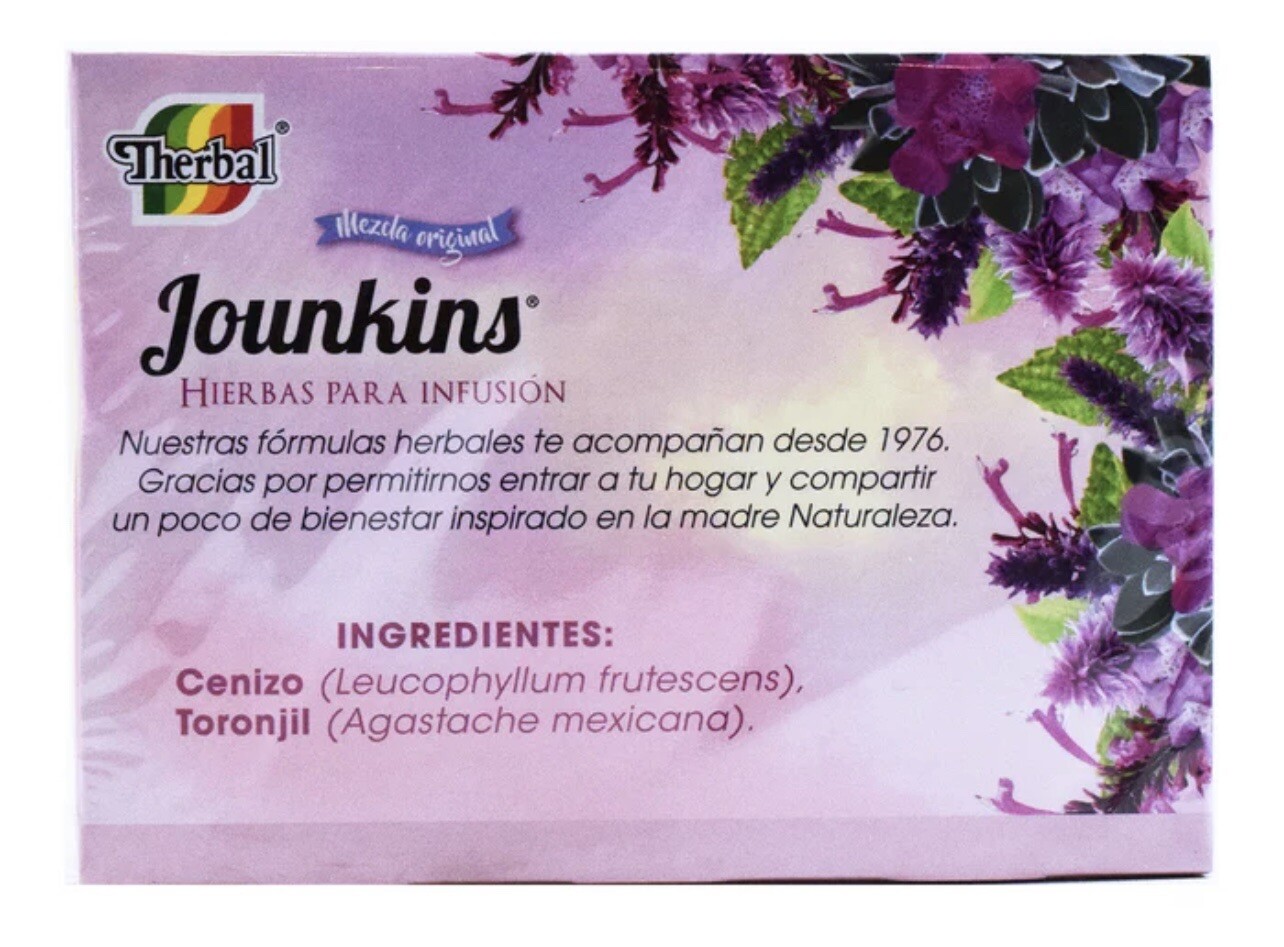 Te Jounkins 72 tea bags con hoja de cenizo y toronjil