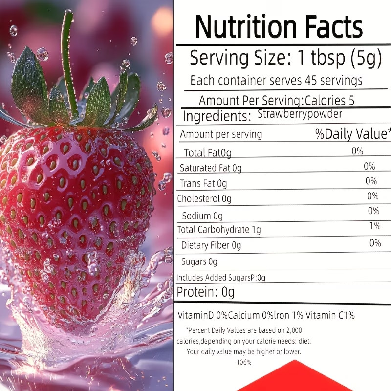 Natural Strawberry Powder Without Additives Rich And Mellow Aroma