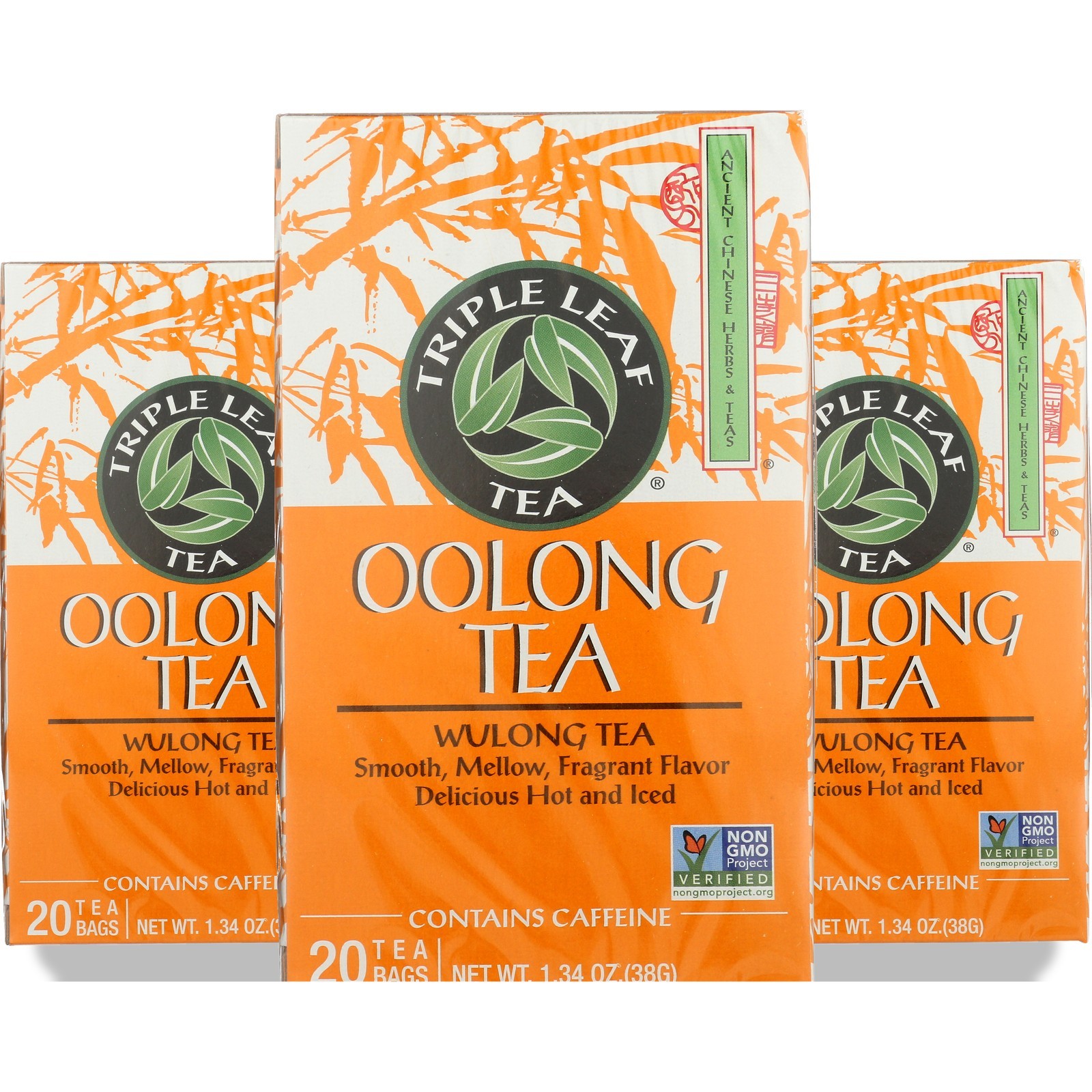 Triple Leaf Tea Oolong Wulong 20 Bags 1.34 Oz Seeds 3 Pack