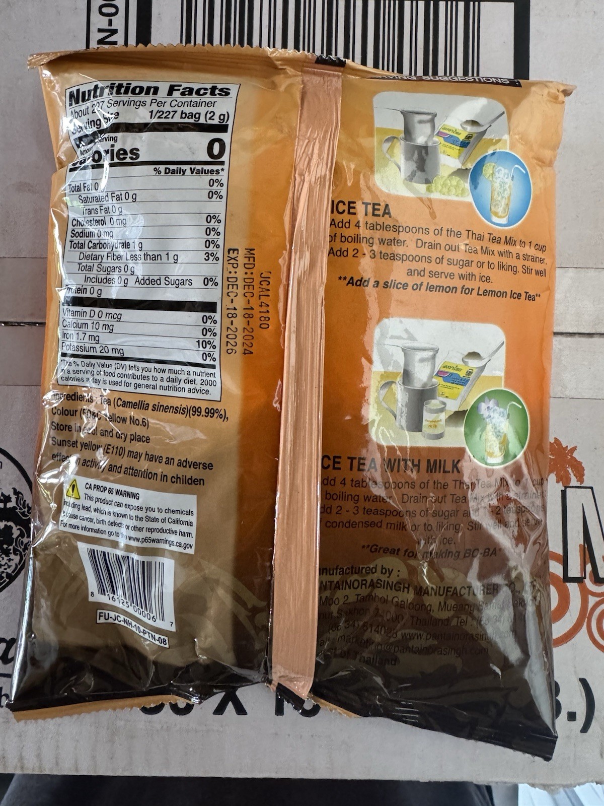 Pantai Thai Tea Mix Tea & Infusion, Thai Tea Mix 16 oz (454 g) 4 Pack