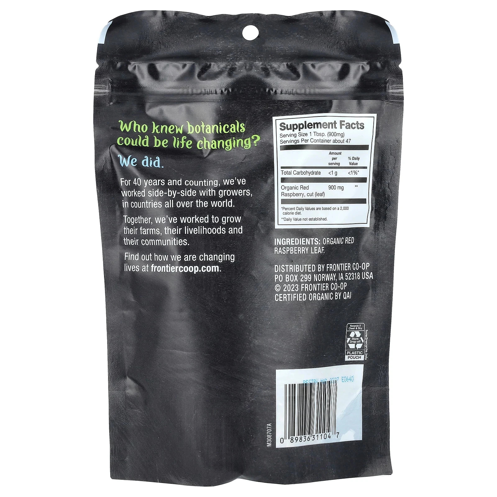 Frontier Co Op Organic Red Raspberry Leaf Tea Caffeine Free 148 Ounce Reseala…