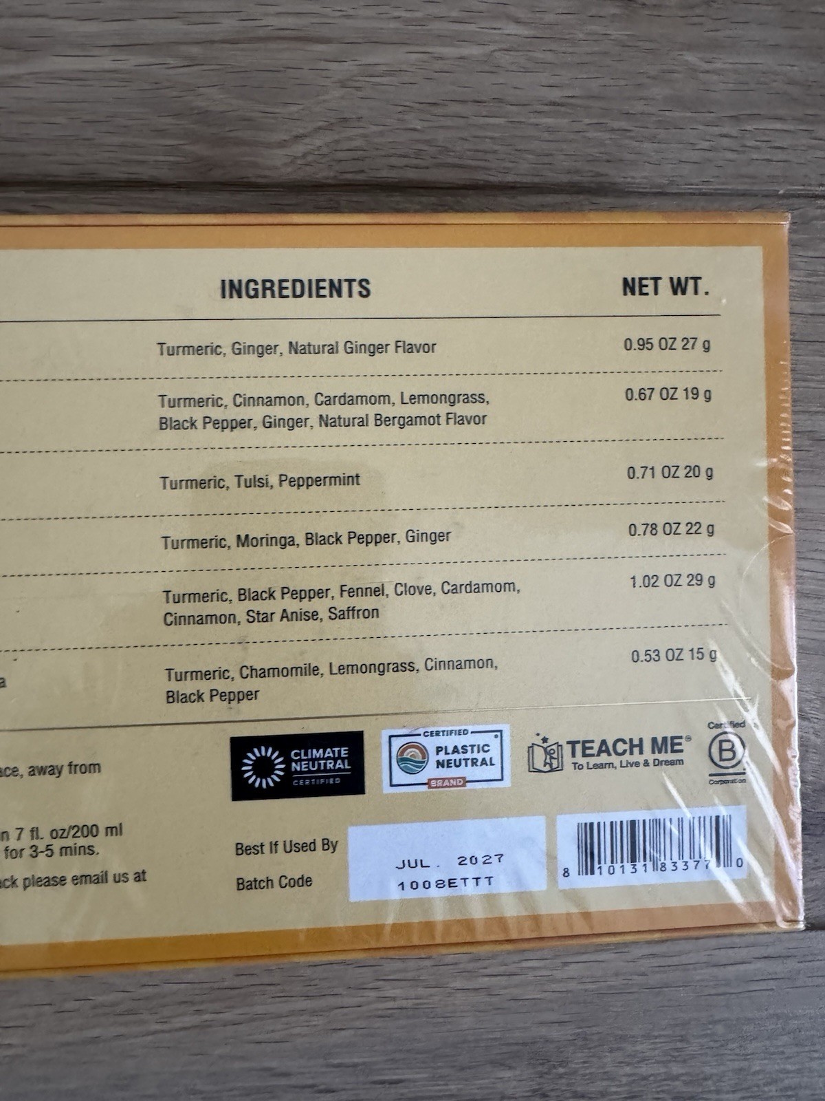 Vahdam Teas TURMERIC TEA TALES New Aromatic Bouquet of Six Turmeric Infusions