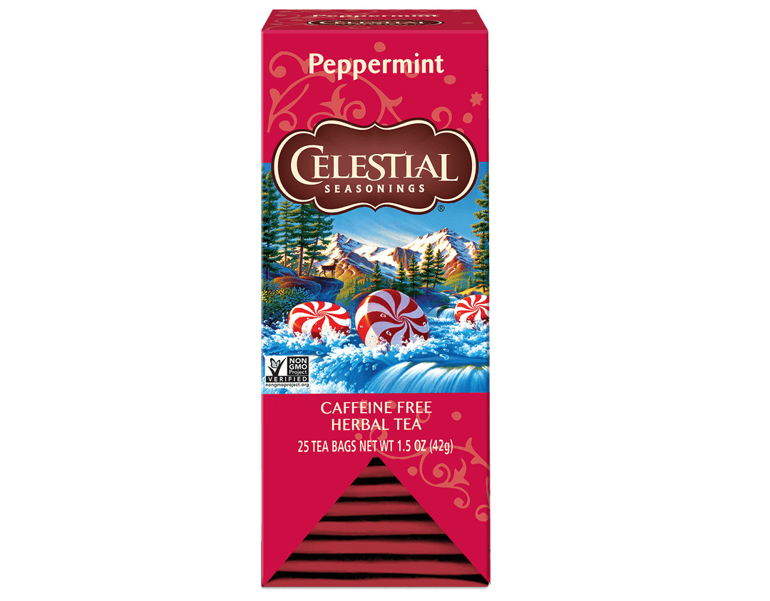 Celestial Seasonings Herbal Peppermint tea bags, BULK 150 count, Caffeine Free