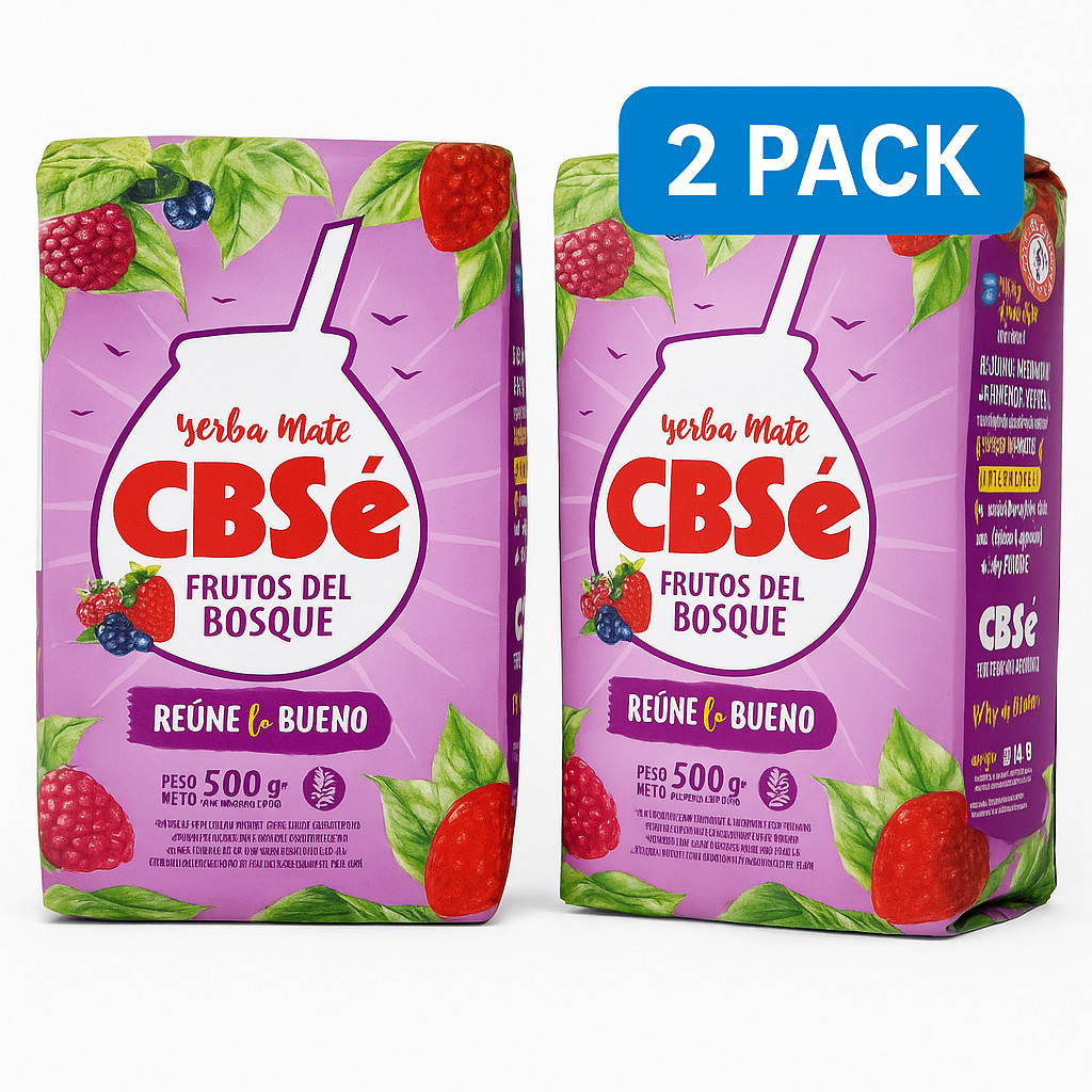 (2 -Pack) Yerba Mate CBSE Hill Herbs-Orange-Lemon-Silhouette-Guarana-Grapefruit