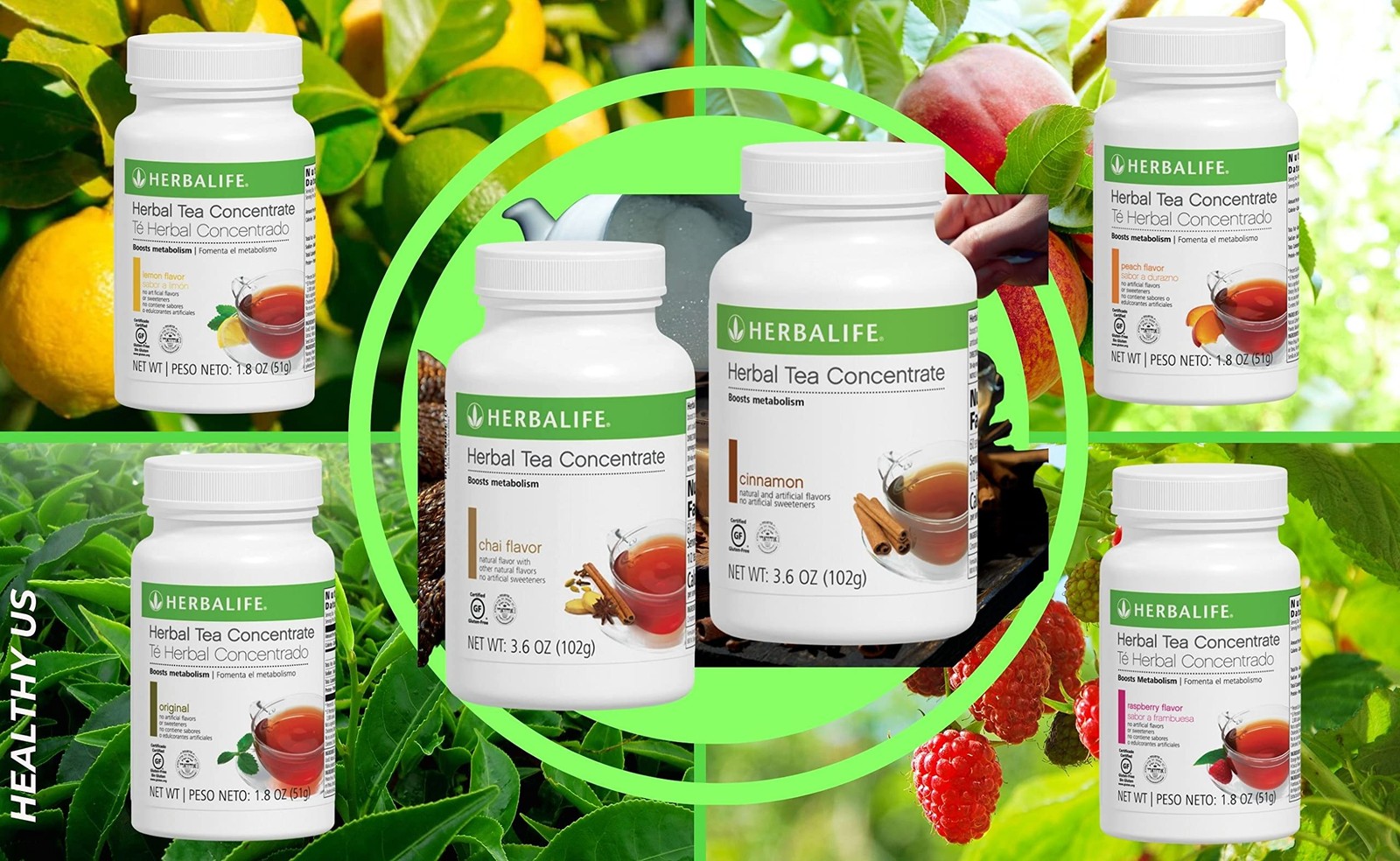 Herbalife Herbal Tea Concentrate Peach 1.8 Oz. 51g Gluten Free, Naturally Fla…