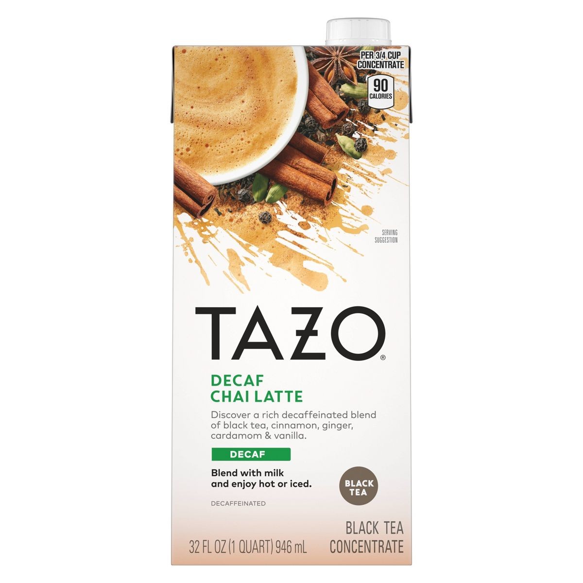 Tazo Chai Decaf Tea Latte – 32 fl oz