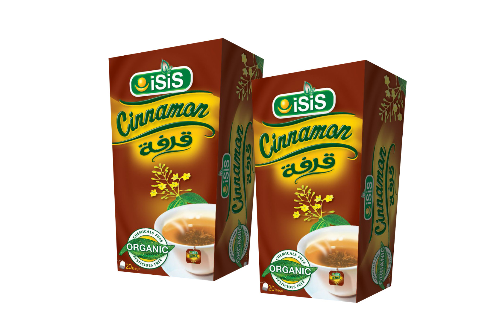 20 – 100 Bags ISIS HERBS 100% Natural Egyptian Cinnamon ايزيس قرفة