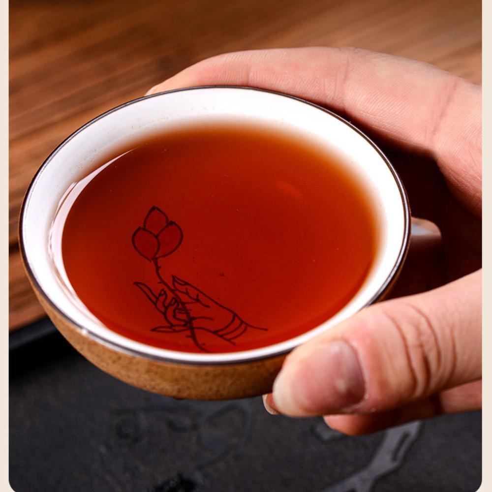 200g Yunnan Ancient Tree Ripe Pu-erh Tea Aged Fragrant Grain Qizi Cake