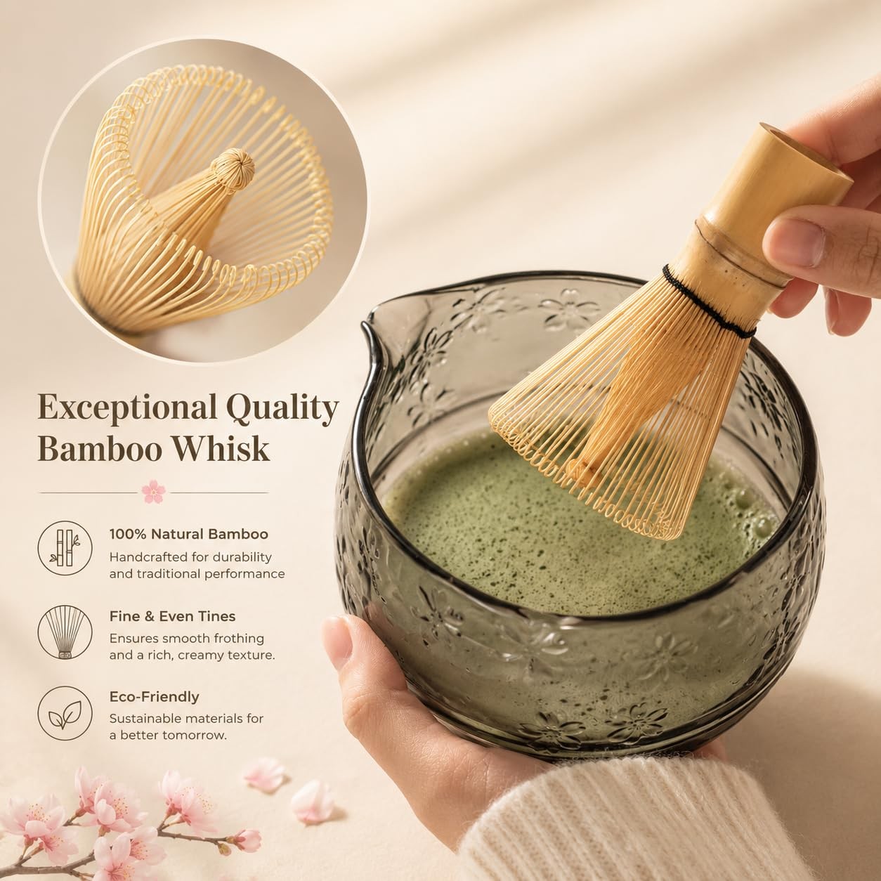 Buucup Matcha Whisk Set, Glass Matcha Kit Set Includes Matcha Bowl, Matcha Wh…