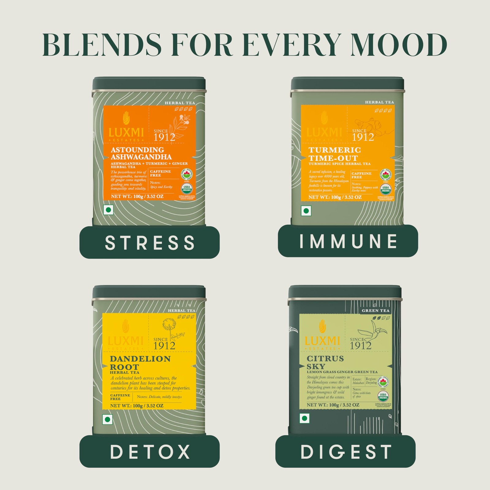 Estates Organic Valerian Root, Chamomile, & Lavender Loose Leaf Tea 50g/1.76o…