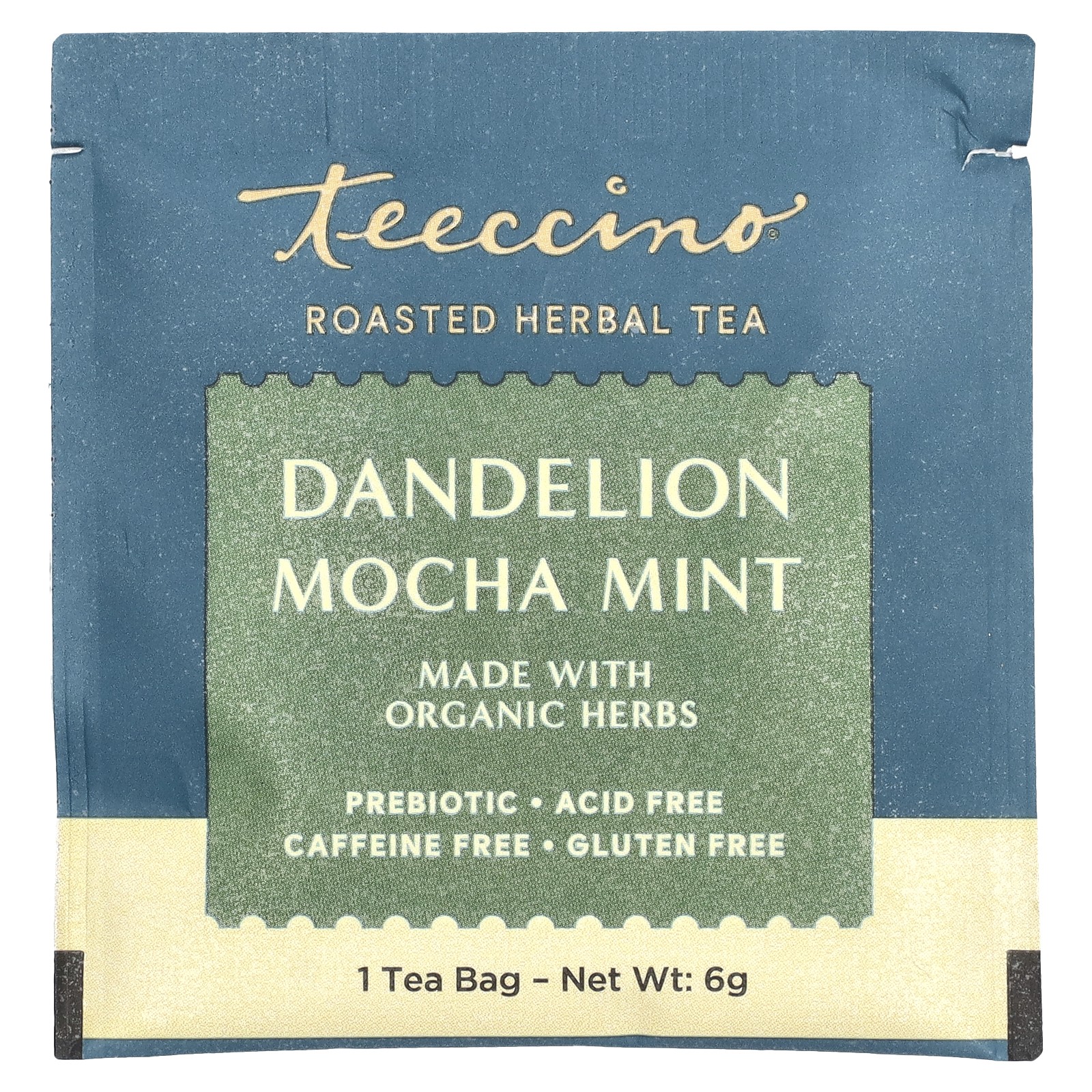 Roasted Herbal Tea, Dandelion Mocha Mint, Caffeine Free, 25 Tea Bags, 5.3 oz