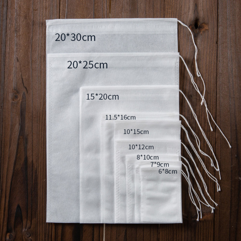Non-woven Tea Filter Herb Loose Paper Empty Teabags Disposable Bag String LOT