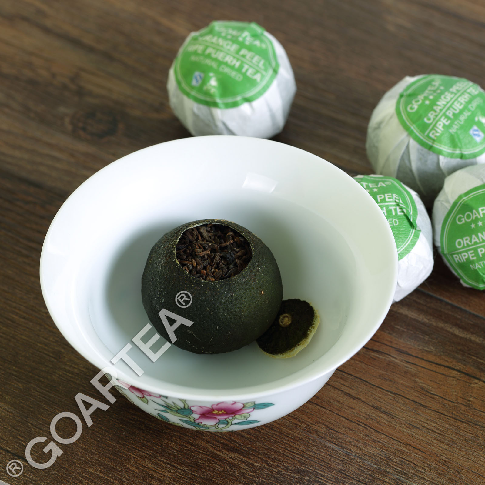 GOARTEA Nonpareil Supreme Dried Orange Peel Chenpi Citrus Puer Puerh Ripe Tea