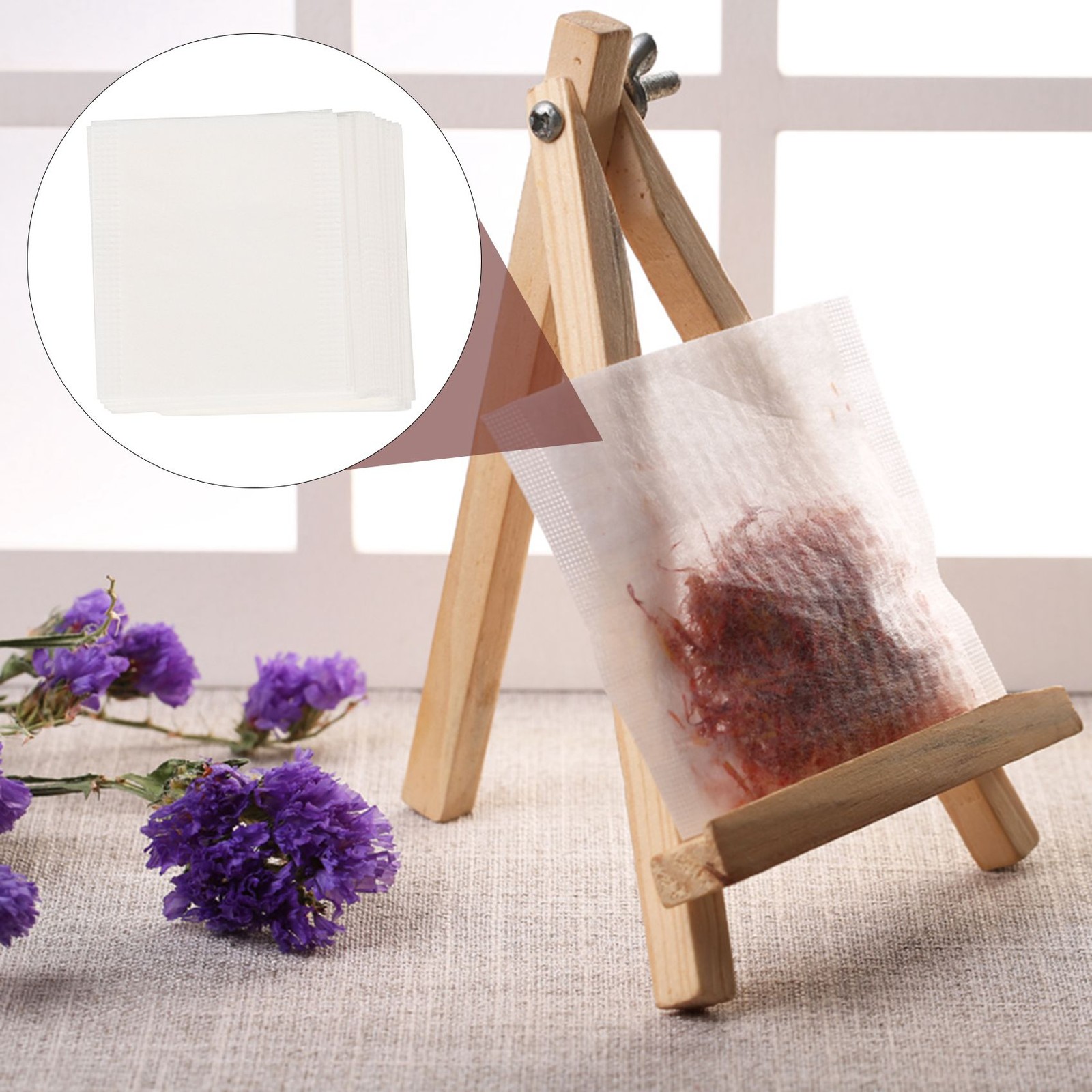 500pcs non-woven Empty Teabags String Heat Seal Loose Tea Bag J1U56918