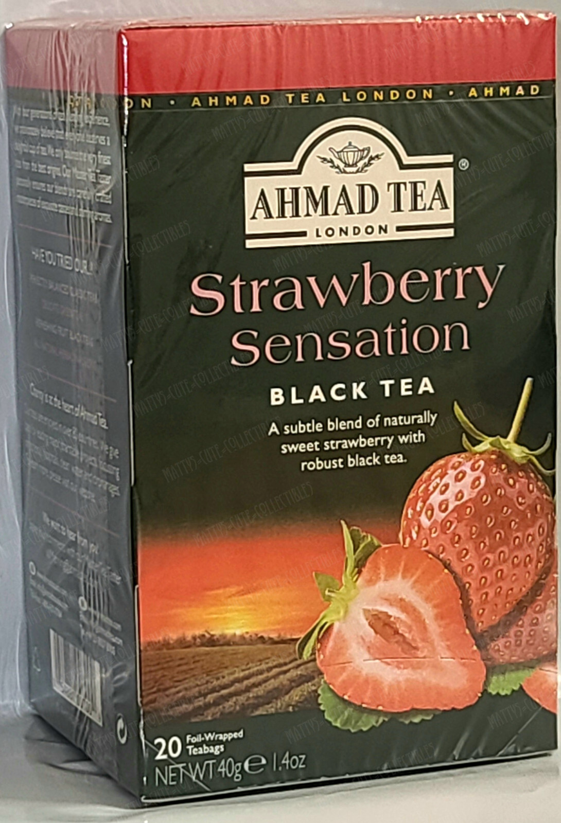 Ahmad Black Tea STRAWBERRY SENSATION 20 Tea Bags Gourmet Tea