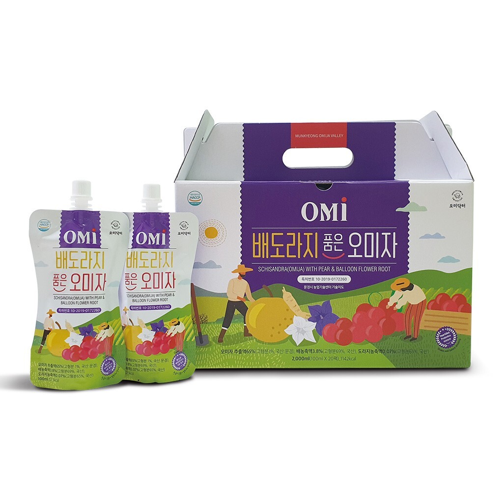 [Munkyeong Omija Valley] Omija with Pear & Balloonflower Root 100ml x 20 packs